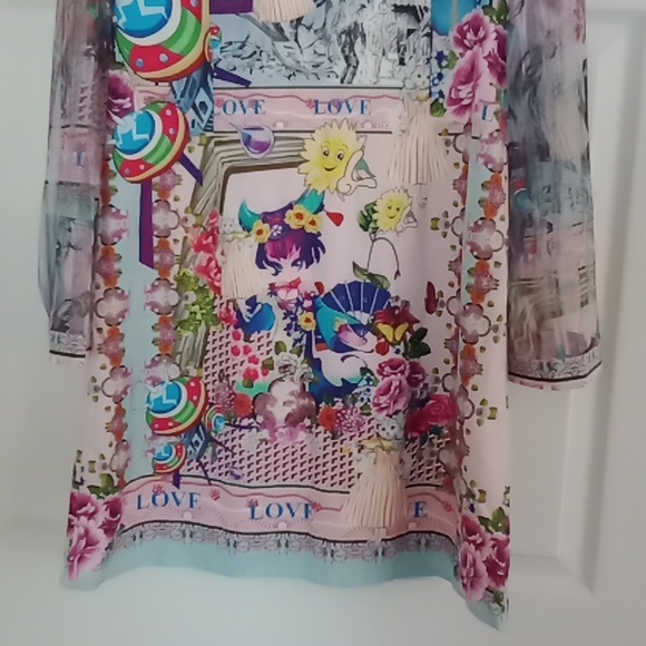 #265NWT French Elegant Temperament High Quality Cartoon Dress. Size: Small - Picture 6 of 15
